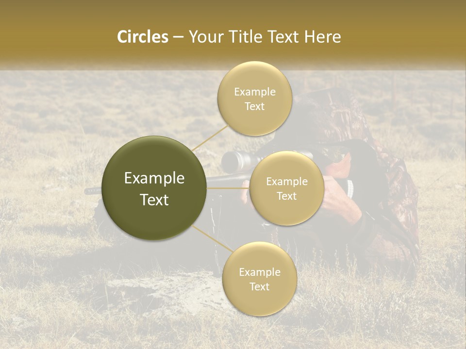 A Man With A Rifle In A Field PowerPoint Template