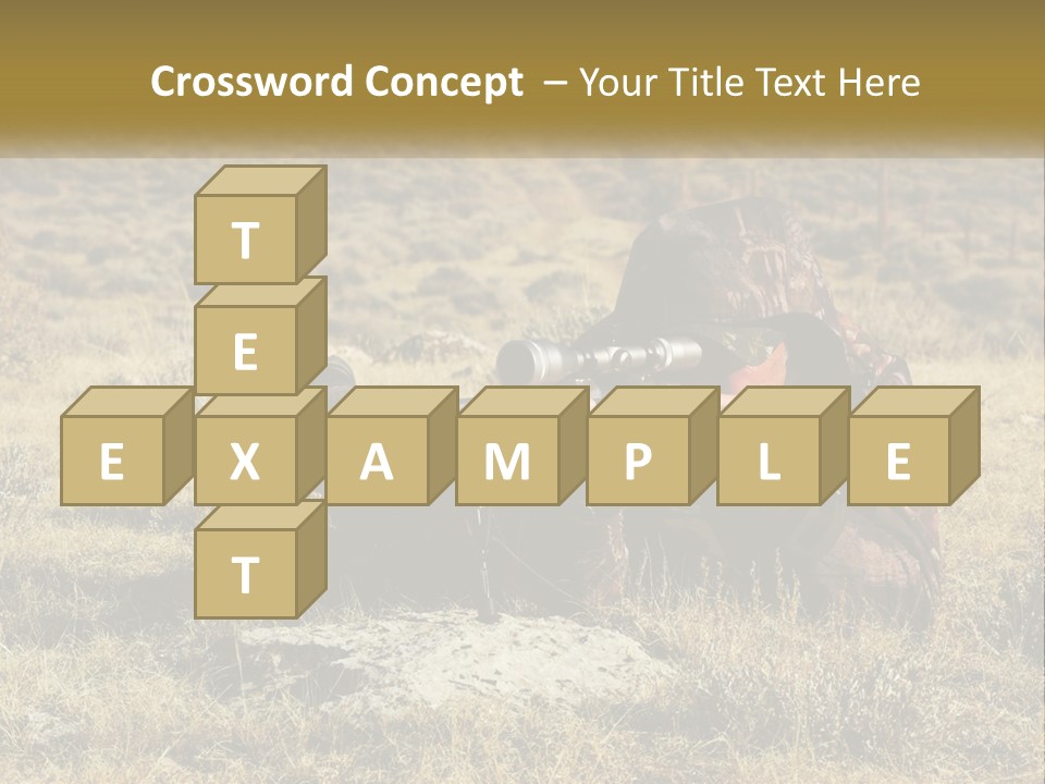 A Man With A Rifle In A Field PowerPoint Template