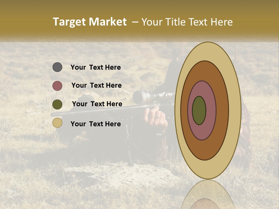 A Man With A Rifle In A Field PowerPoint Template