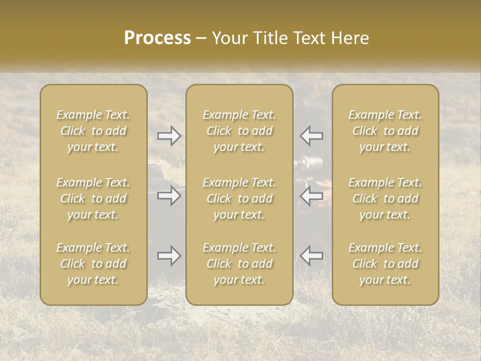 A Man With A Rifle In A Field PowerPoint Template