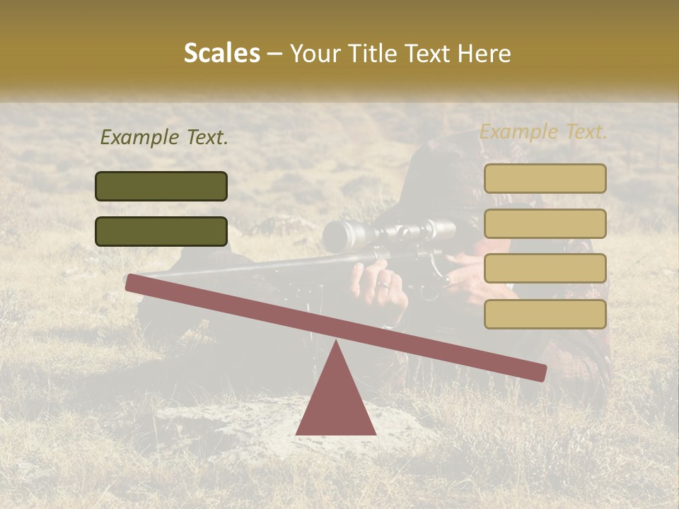 A Man With A Rifle In A Field PowerPoint Template