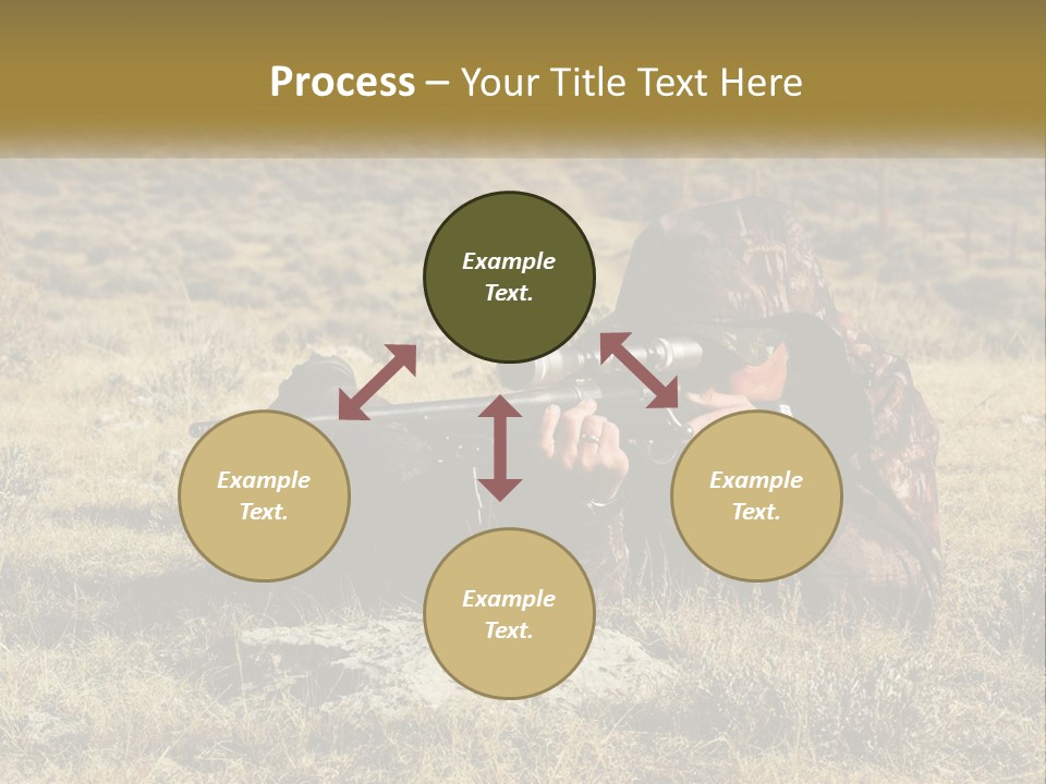 A Man With A Rifle In A Field PowerPoint Template