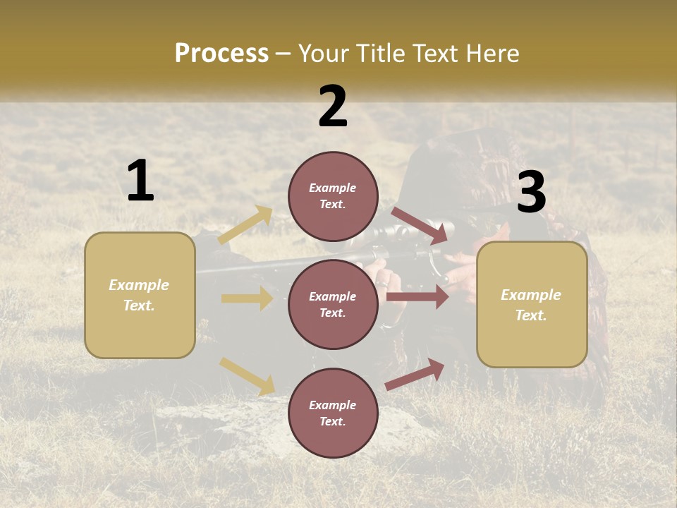 A Man With A Rifle In A Field PowerPoint Template