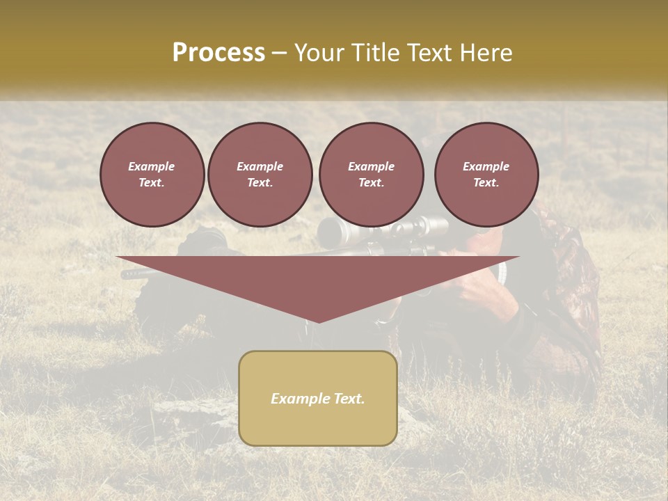 A Man With A Rifle In A Field PowerPoint Template