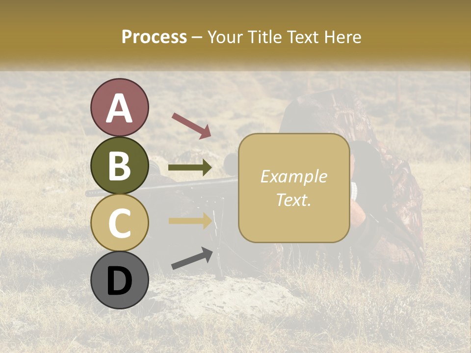 A Man With A Rifle In A Field PowerPoint Template