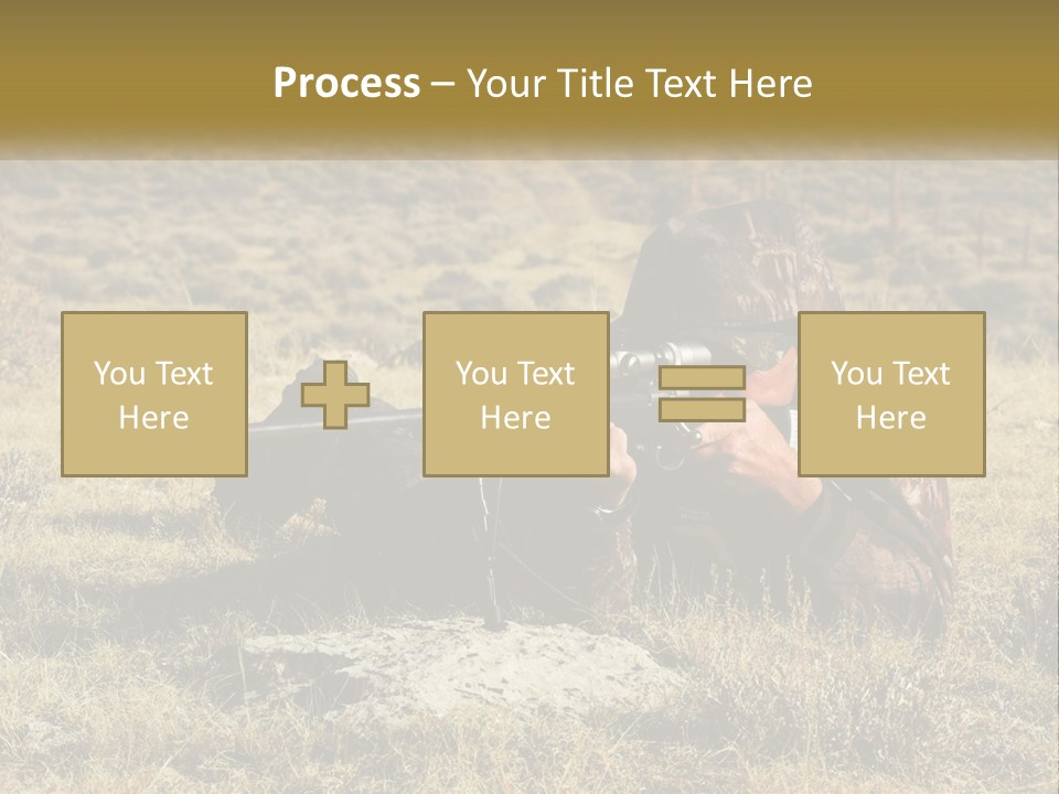 A Man With A Rifle In A Field PowerPoint Template