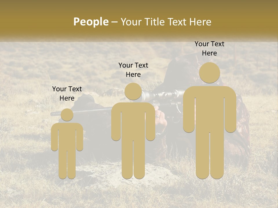 A Man With A Rifle In A Field PowerPoint Template
