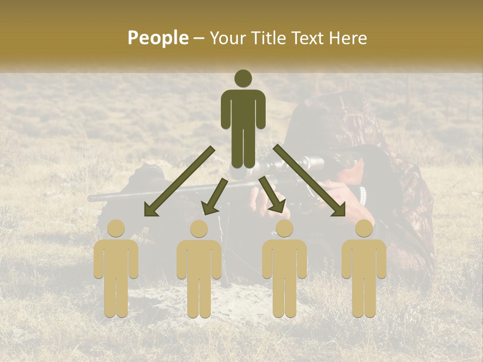 A Man With A Rifle In A Field PowerPoint Template