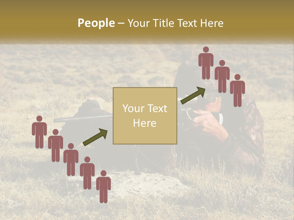 A Man With A Rifle In A Field PowerPoint Template