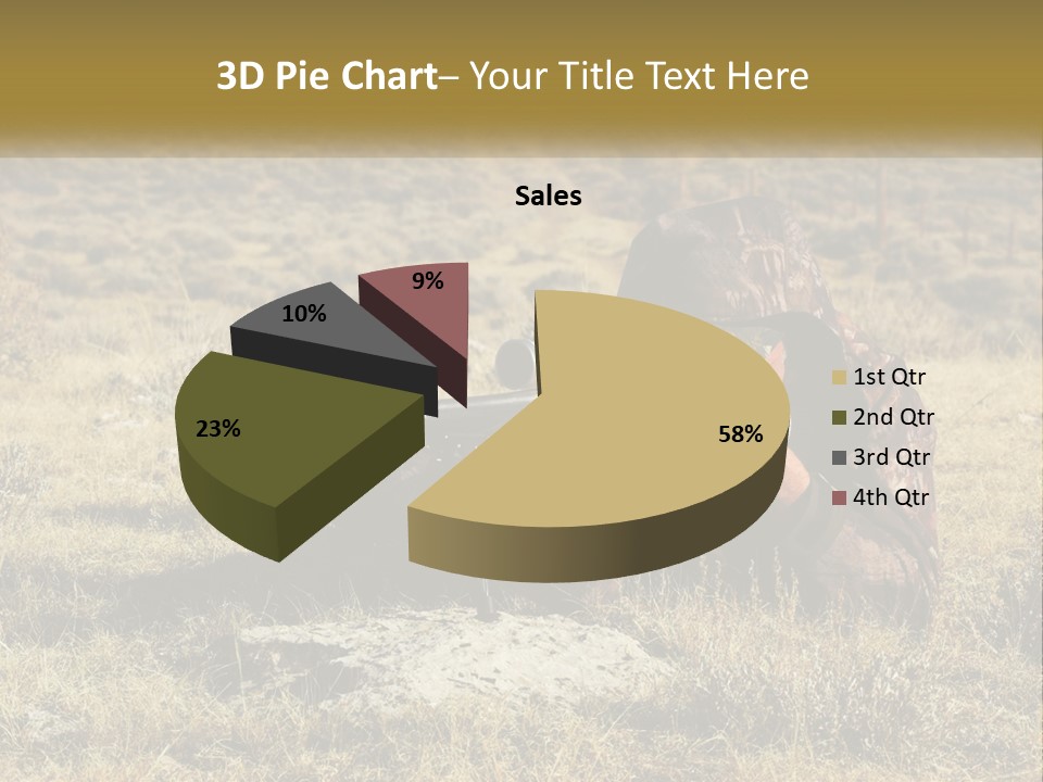A Man With A Rifle In A Field PowerPoint Template
