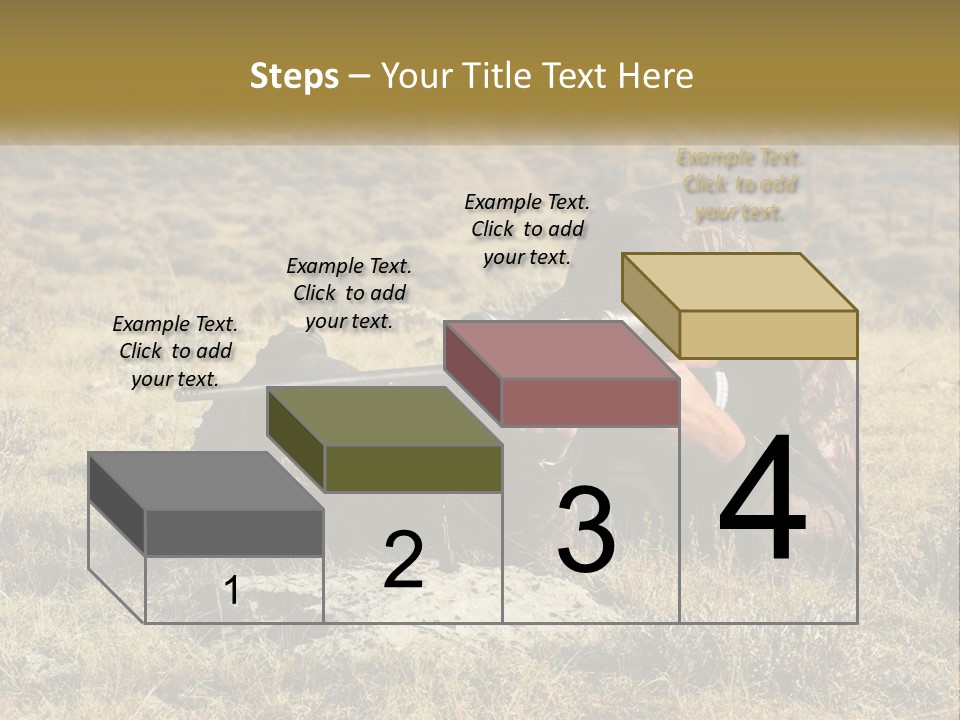 A Man With A Rifle In A Field PowerPoint Template