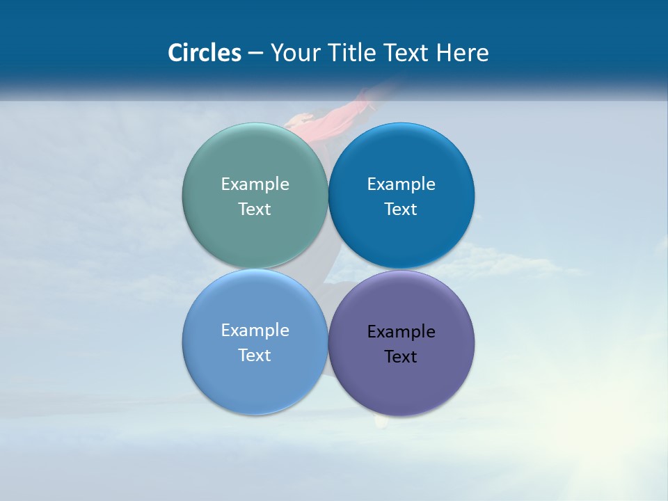 A Person Jumping In The Air With A Sky Background PowerPoint Template