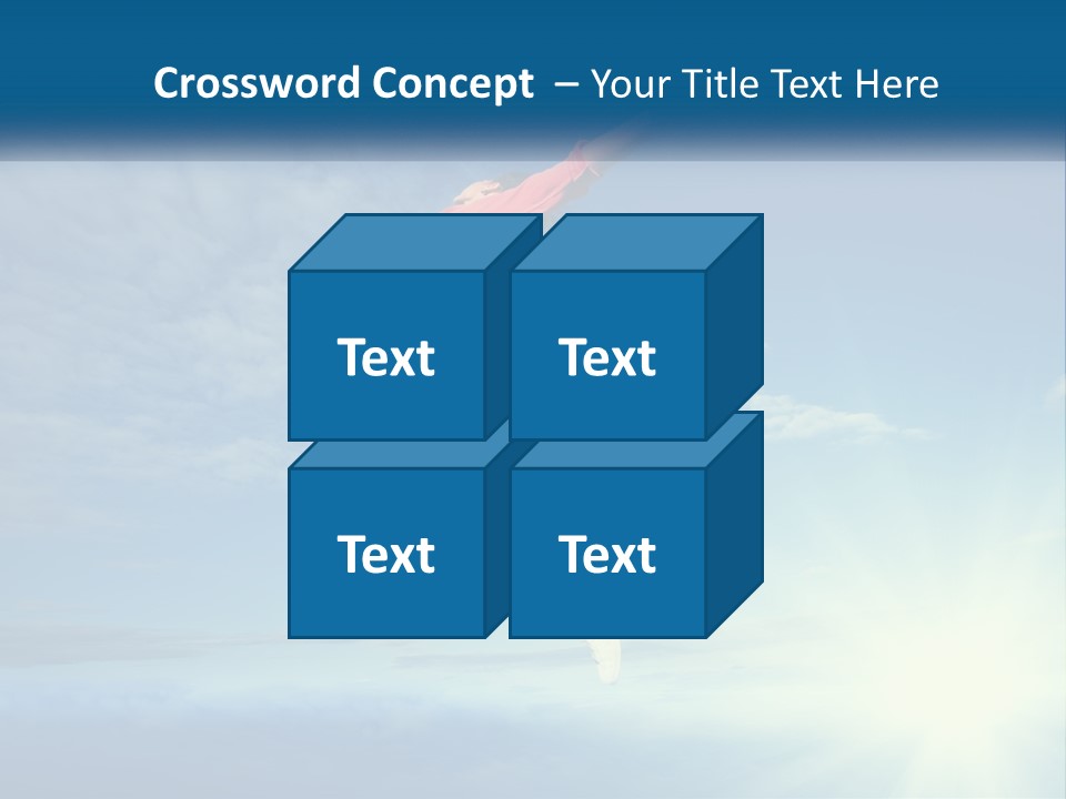A Person Jumping In The Air With A Sky Background PowerPoint Template