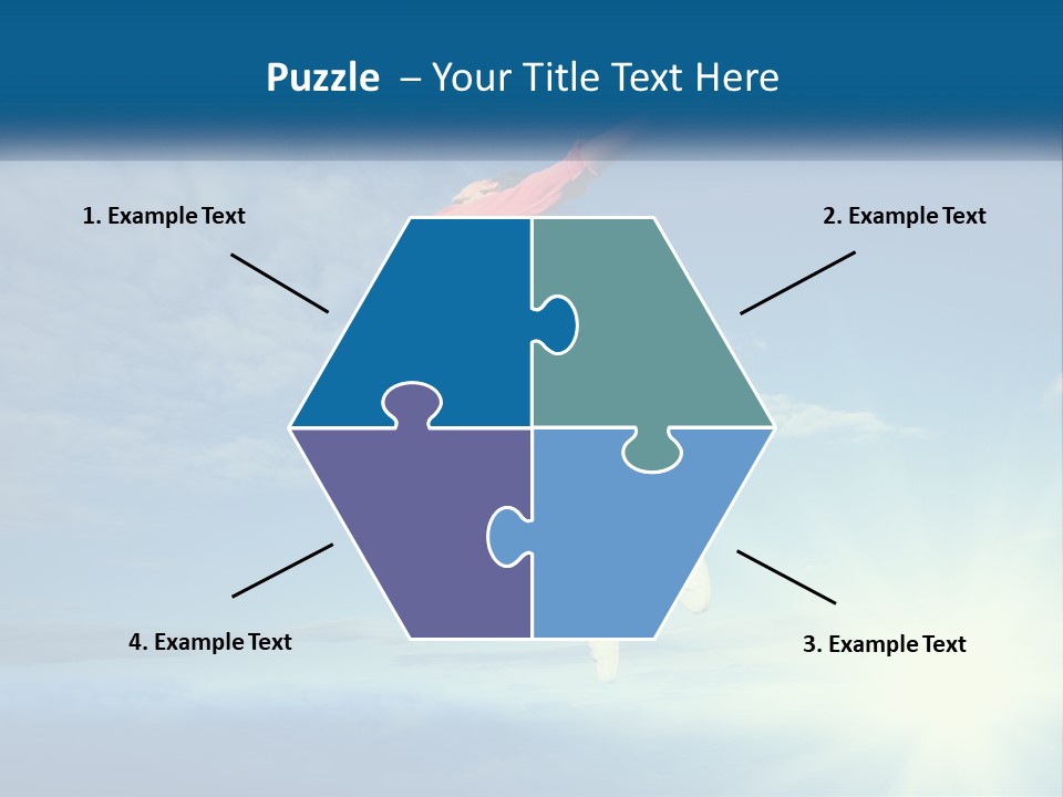 A Person Jumping In The Air With A Sky Background PowerPoint Template