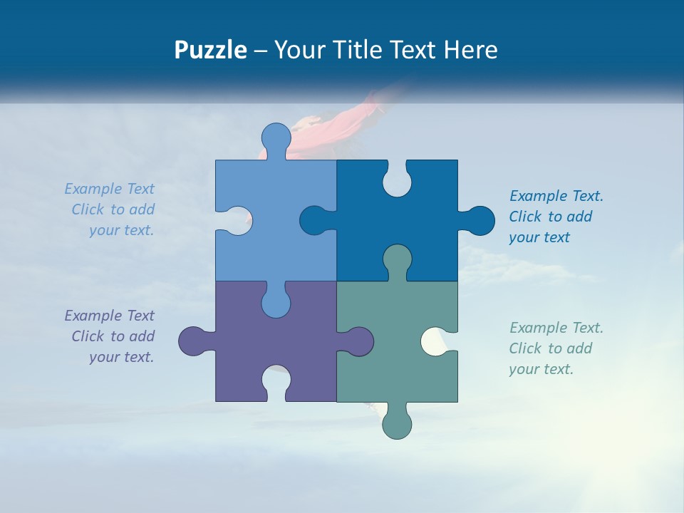 A Person Jumping In The Air With A Sky Background PowerPoint Template