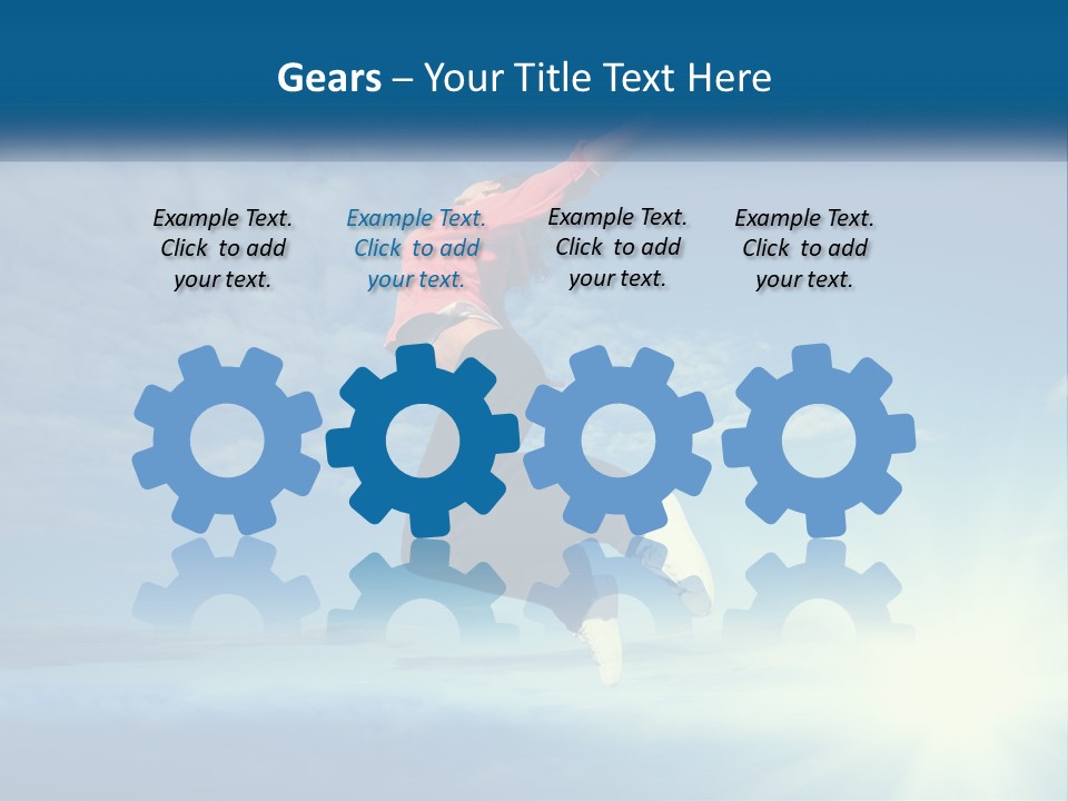 A Person Jumping In The Air With A Sky Background PowerPoint Template