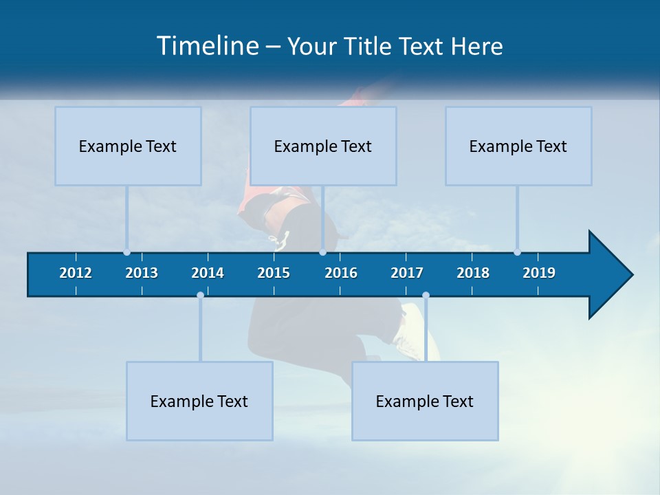A Person Jumping In The Air With A Sky Background PowerPoint Template
