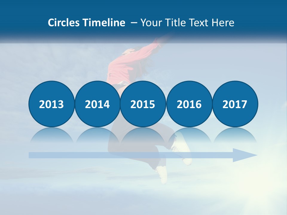 A Person Jumping In The Air With A Sky Background PowerPoint Template