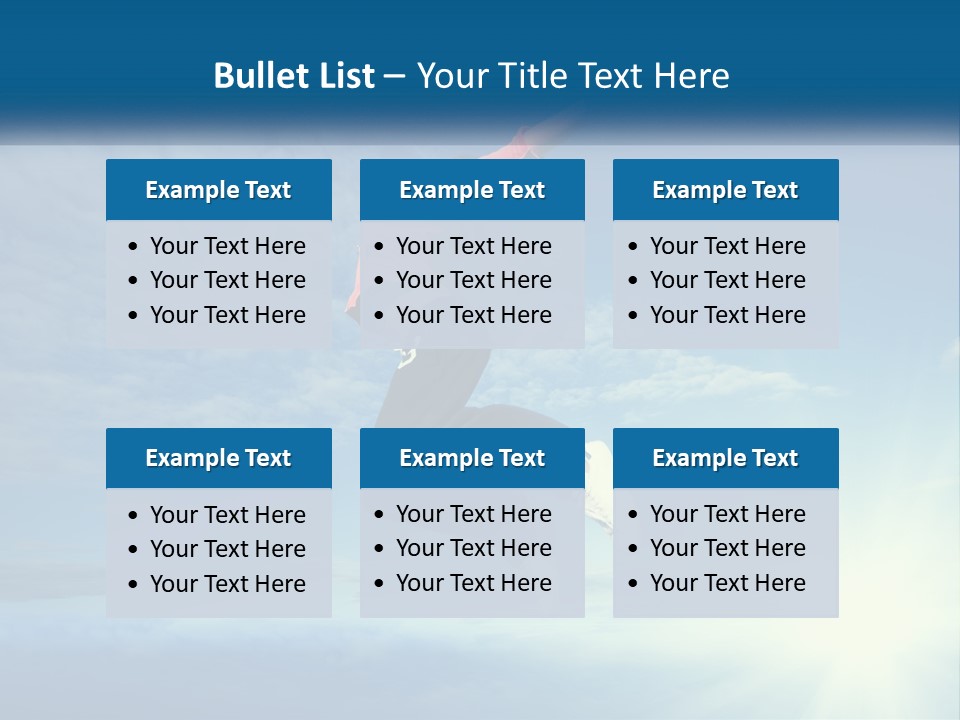 A Person Jumping In The Air With A Sky Background PowerPoint Template