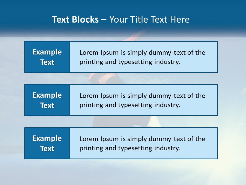 A Person Jumping In The Air With A Sky Background PowerPoint Template