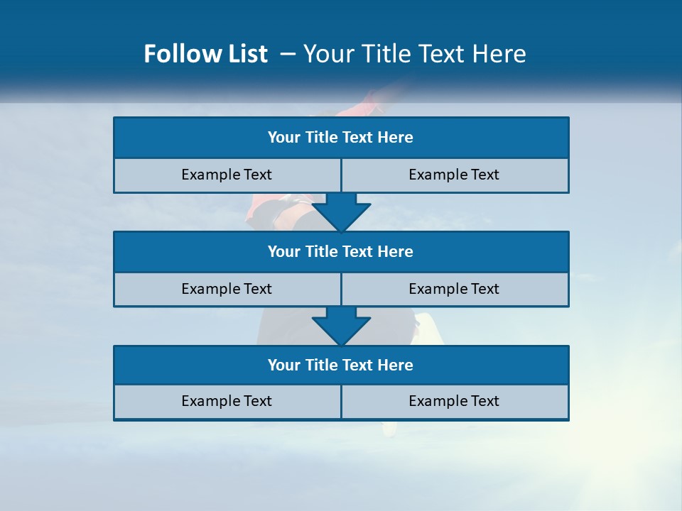 A Person Jumping In The Air With A Sky Background PowerPoint Template