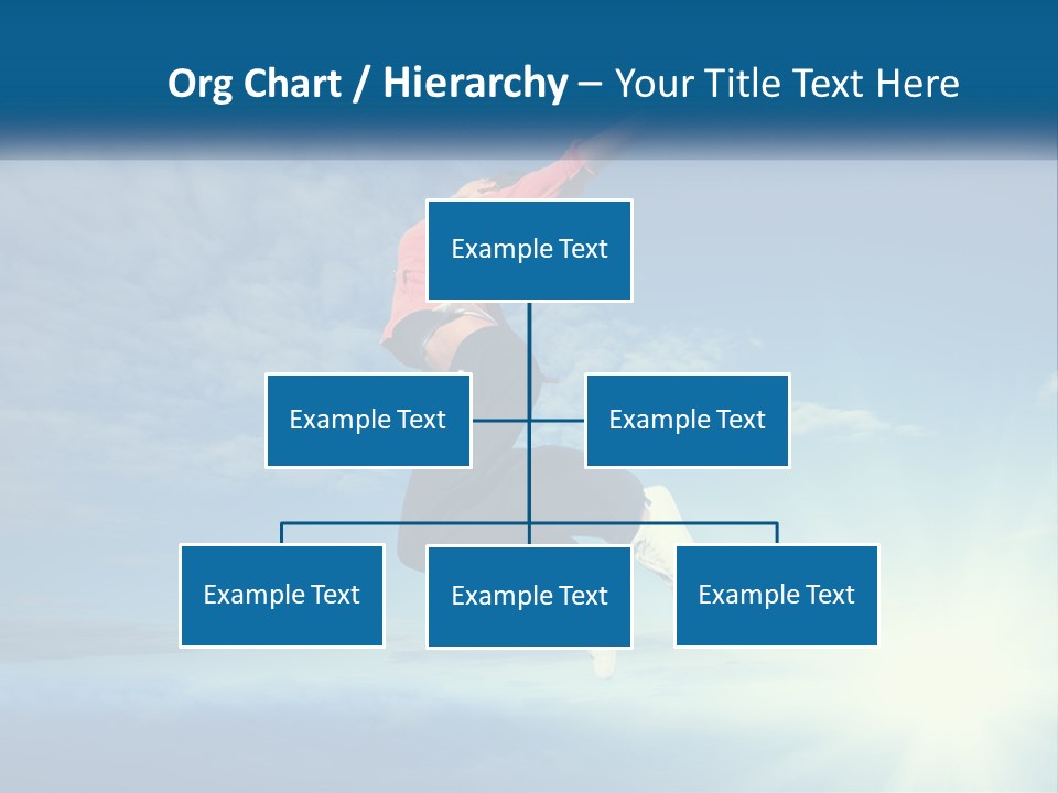A Person Jumping In The Air With A Sky Background PowerPoint Template