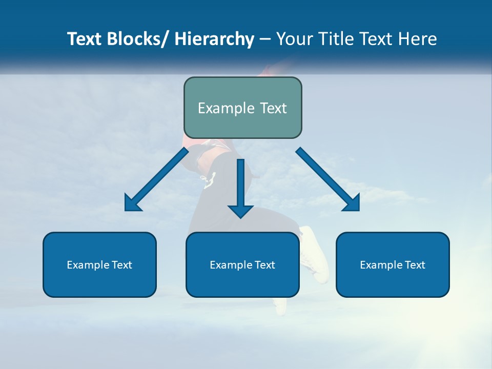 A Person Jumping In The Air With A Sky Background PowerPoint Template