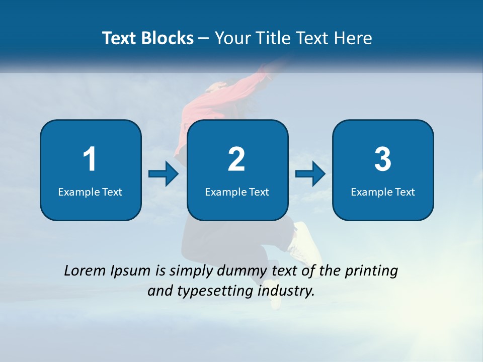 A Person Jumping In The Air With A Sky Background PowerPoint Template