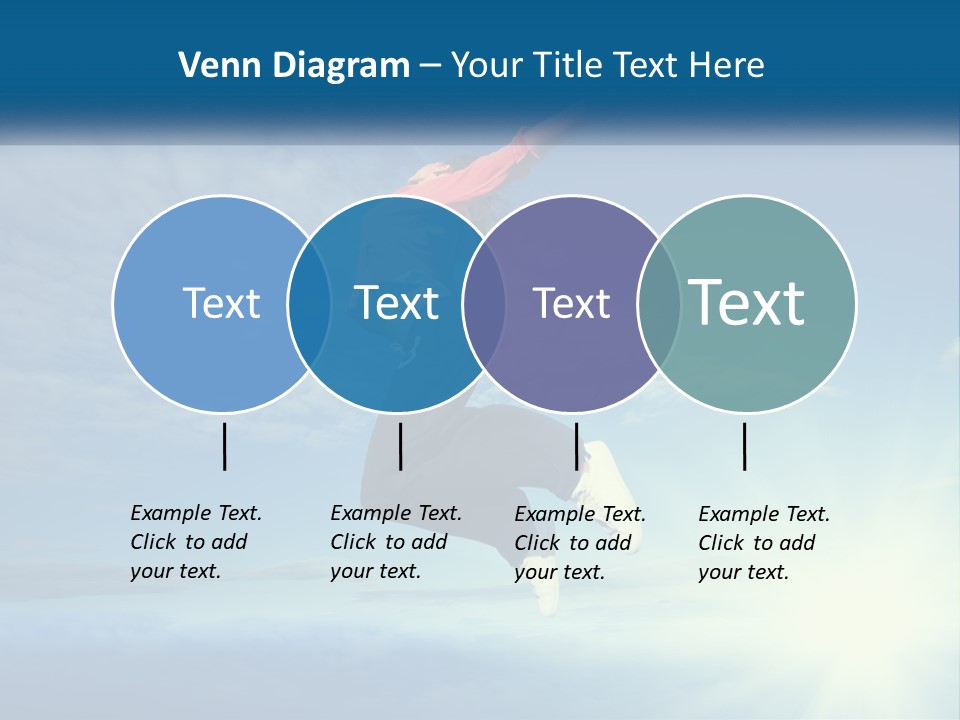 A Person Jumping In The Air With A Sky Background PowerPoint Template