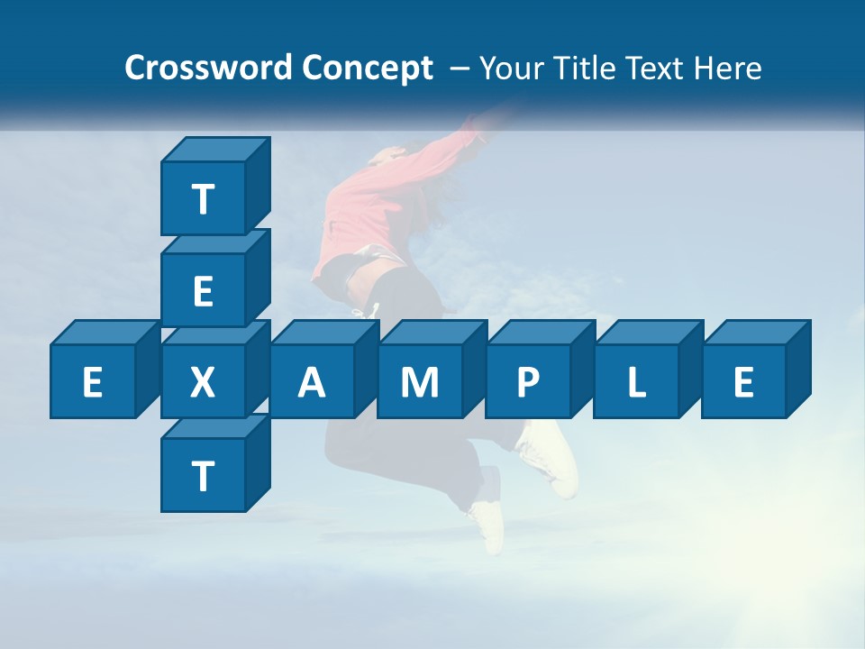 A Person Jumping In The Air With A Sky Background PowerPoint Template