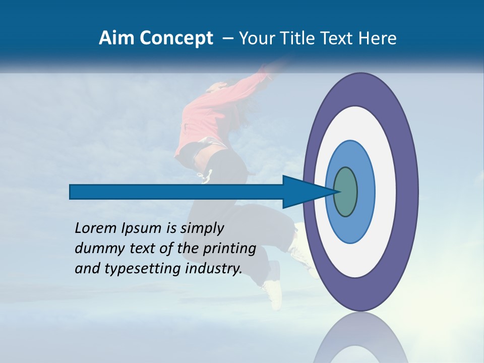 A Person Jumping In The Air With A Sky Background PowerPoint Template