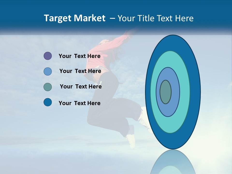 A Person Jumping In The Air With A Sky Background PowerPoint Template