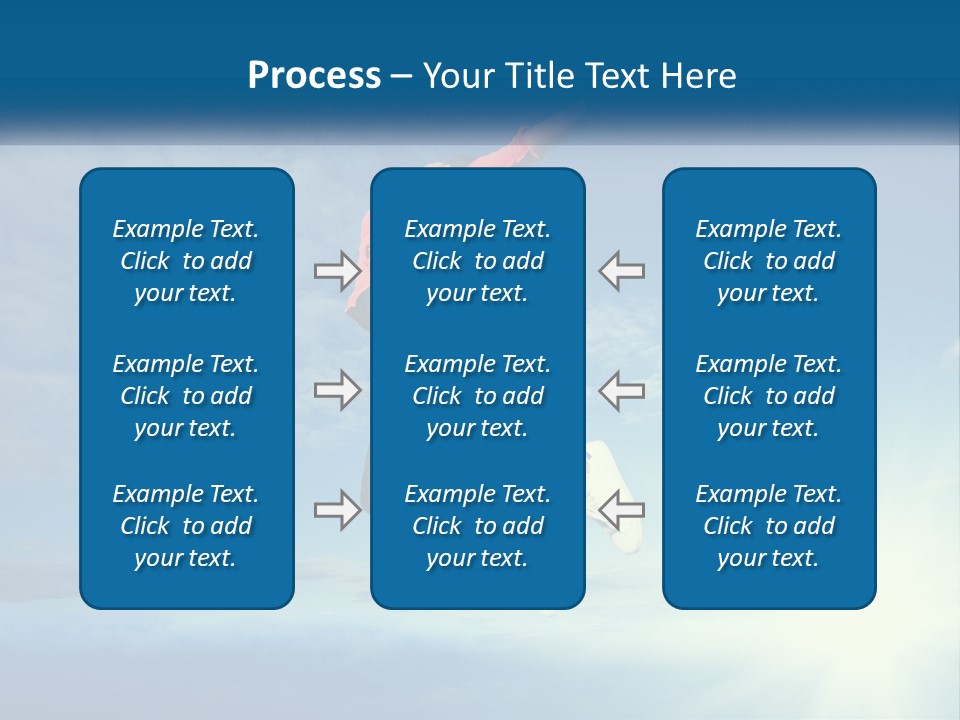 A Person Jumping In The Air With A Sky Background PowerPoint Template