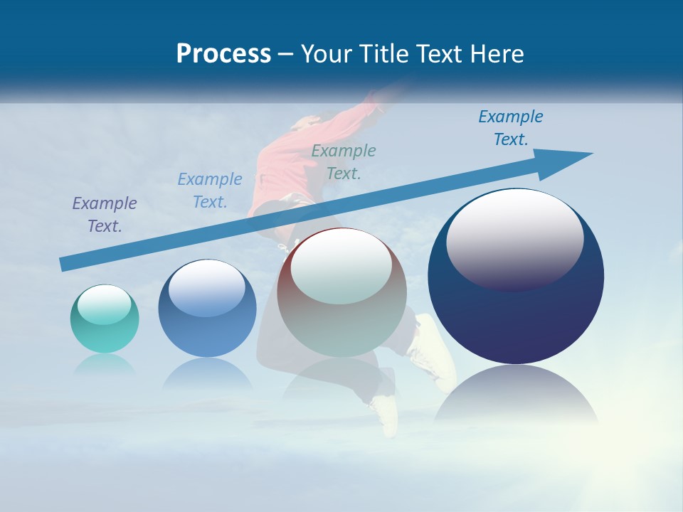 A Person Jumping In The Air With A Sky Background PowerPoint Template