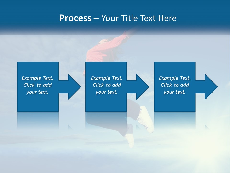 A Person Jumping In The Air With A Sky Background PowerPoint Template
