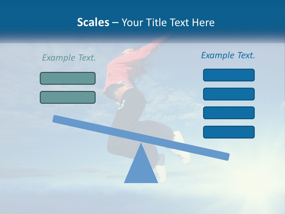A Person Jumping In The Air With A Sky Background PowerPoint Template