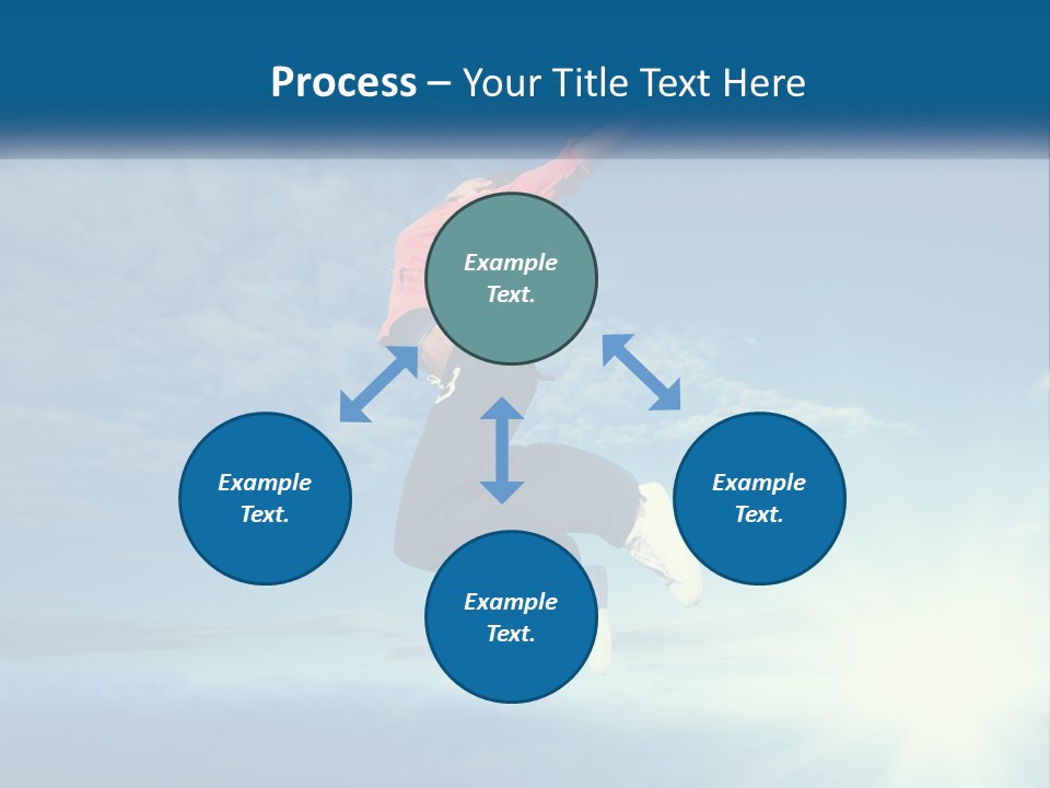 A Person Jumping In The Air With A Sky Background PowerPoint Template