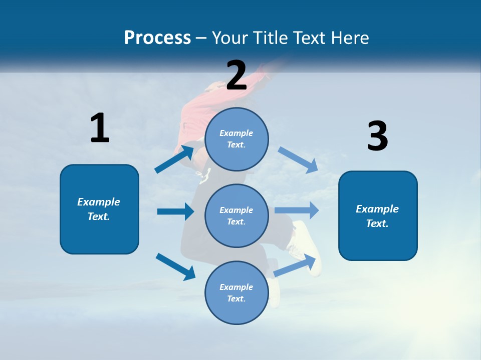 A Person Jumping In The Air With A Sky Background PowerPoint Template