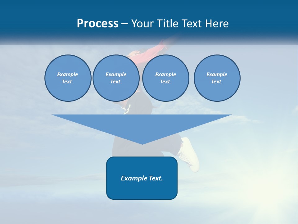 A Person Jumping In The Air With A Sky Background PowerPoint Template