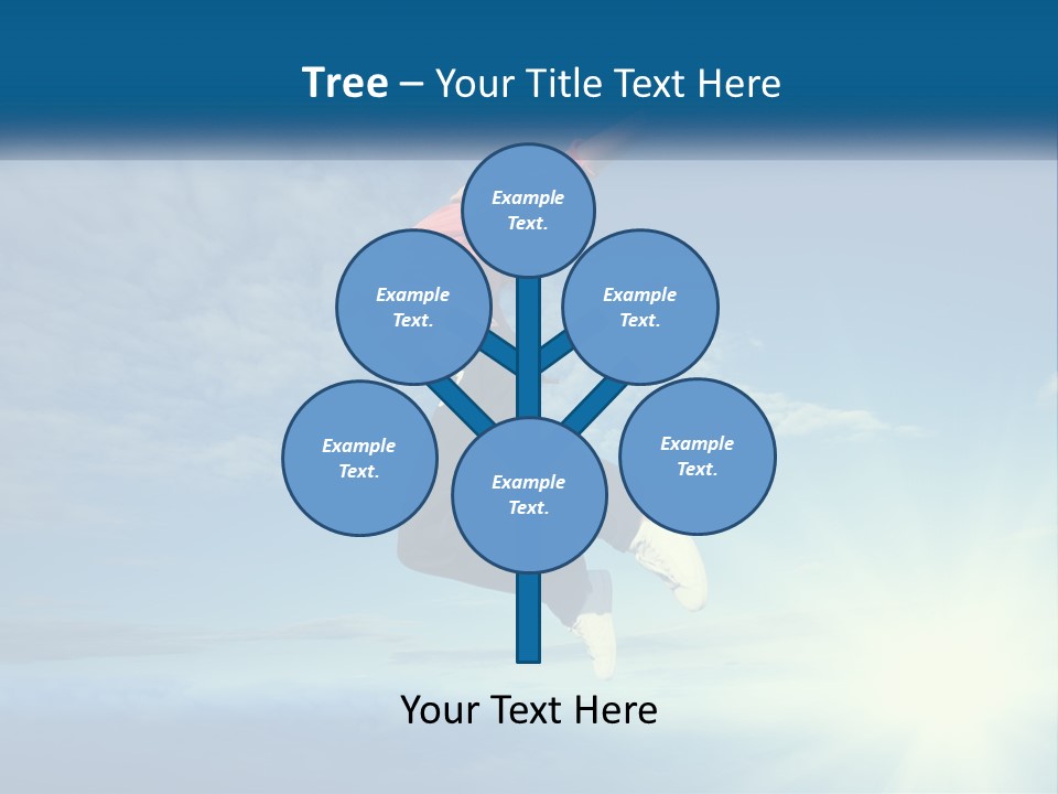 A Person Jumping In The Air With A Sky Background PowerPoint Template