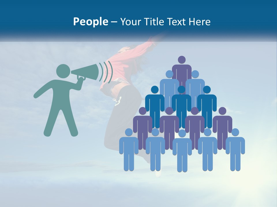 A Person Jumping In The Air With A Sky Background PowerPoint Template