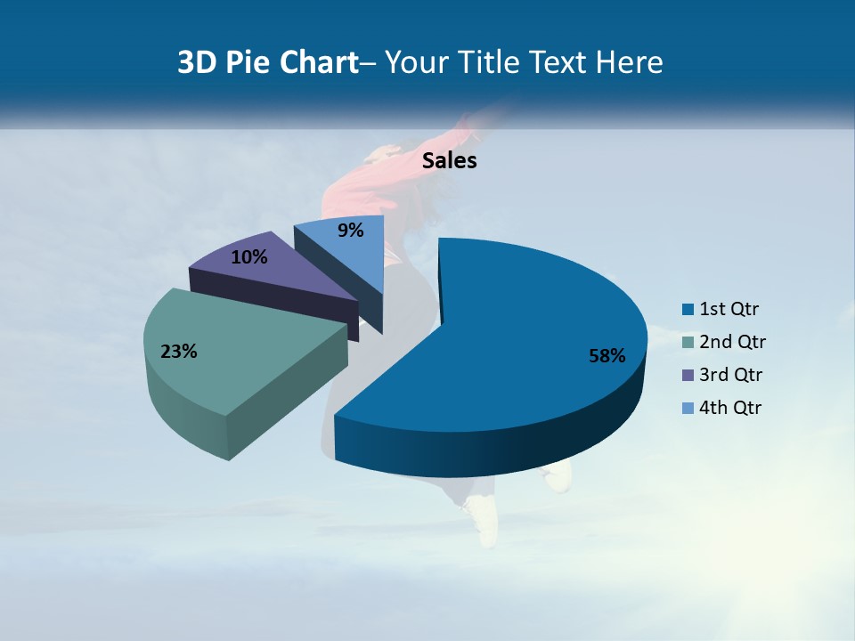 A Person Jumping In The Air With A Sky Background PowerPoint Template