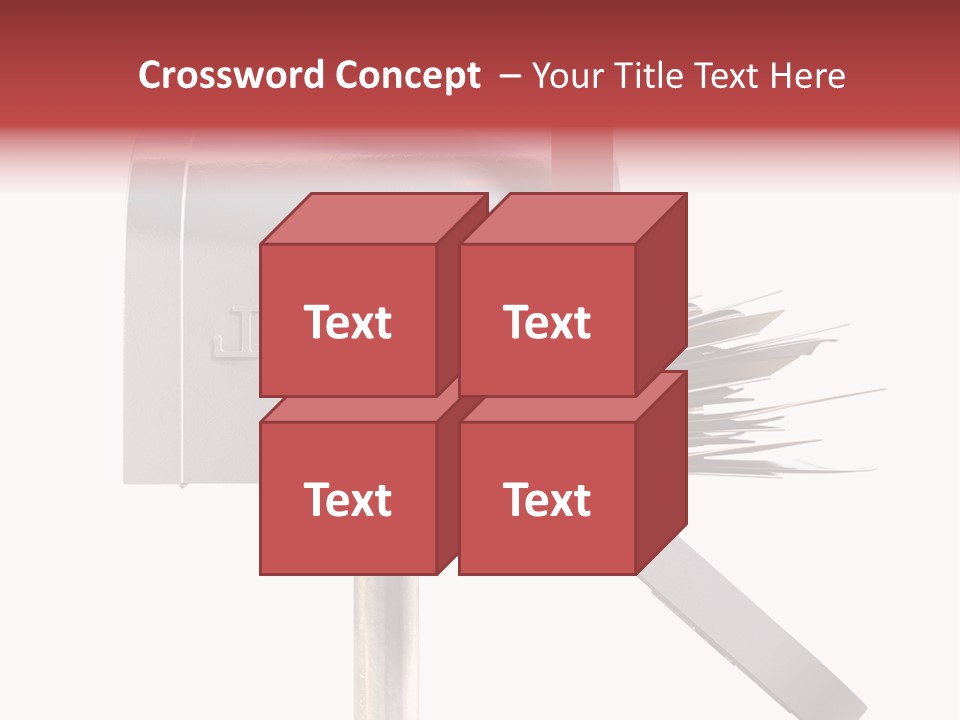 A Silver Mailbox With A Red Arrow On Top Of It PowerPoint Template