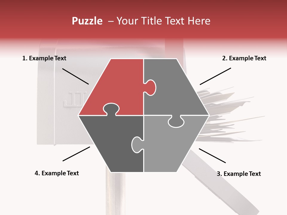 A Silver Mailbox With A Red Arrow On Top Of It PowerPoint Template