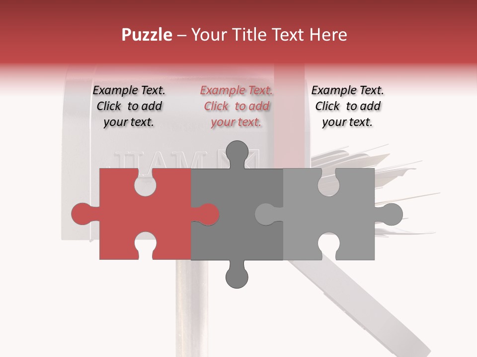 A Silver Mailbox With A Red Arrow On Top Of It PowerPoint Template