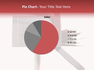 A Silver Mailbox With A Red Arrow On Top Of It PowerPoint Template
