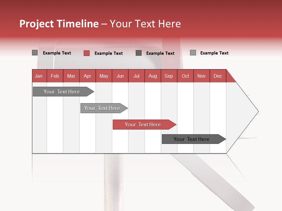 A Silver Mailbox With A Red Arrow On Top Of It PowerPoint Template