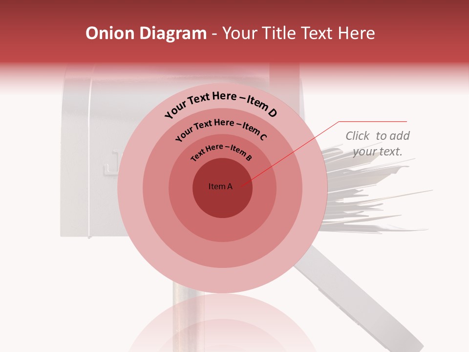 A Silver Mailbox With A Red Arrow On Top Of It PowerPoint Template