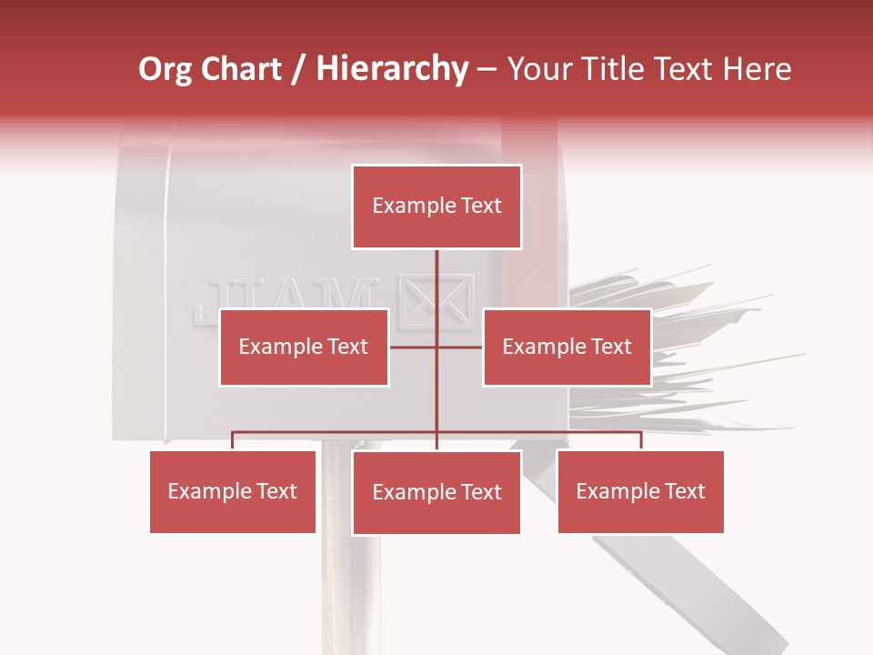A Silver Mailbox With A Red Arrow On Top Of It PowerPoint Template