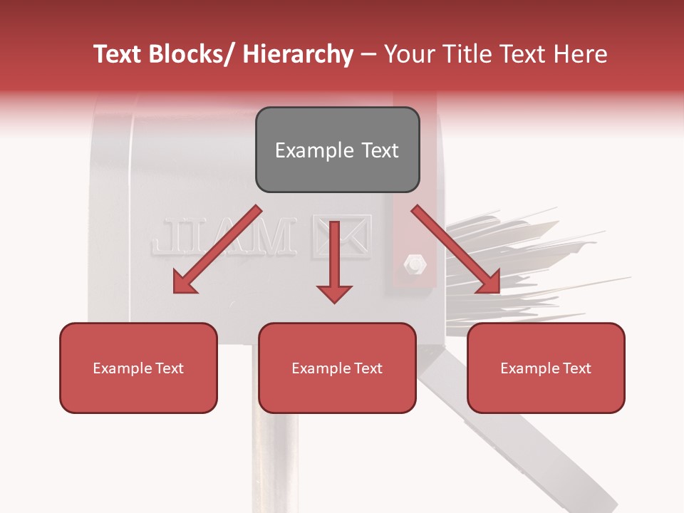 A Silver Mailbox With A Red Arrow On Top Of It PowerPoint Template